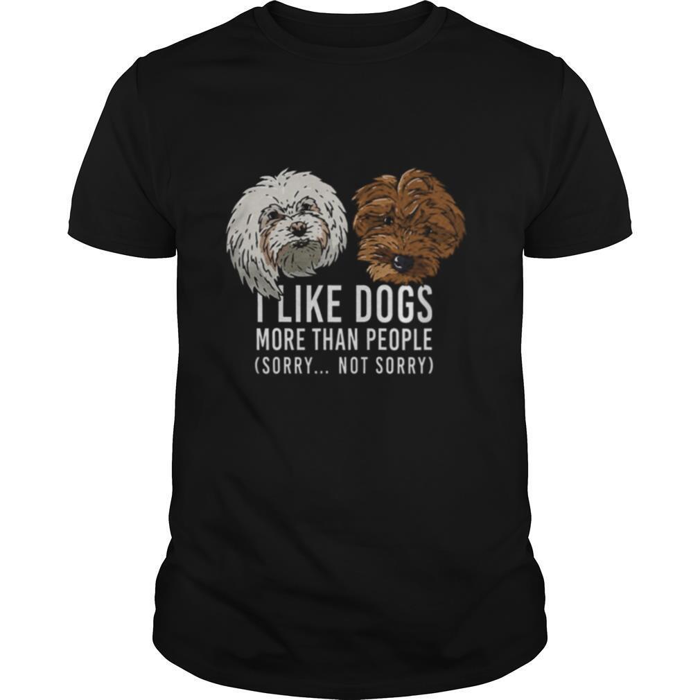 Great I Like Dogs More Than People Funny Dog Shirt 