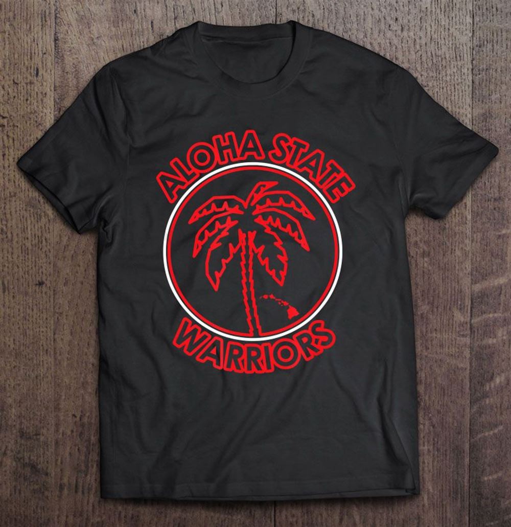 Awesome Aloha State Warriors Red Palm Tree Version 