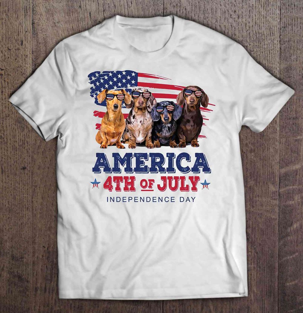 Happy American 4th Of July Independence Day Dachshund Version2 