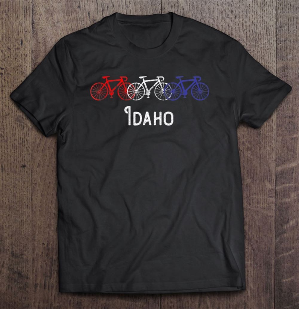 Awesome Bicycle Shirt Red White Blue Bicycles Idaho Tee 