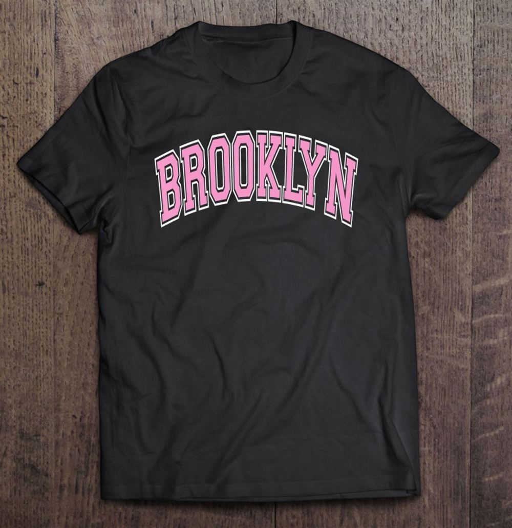 Interesting Brooklyn Varsity Style Pink Text 