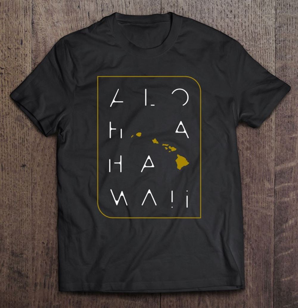 High Quality Disjointed Aloha In Gold Minimalist Design 