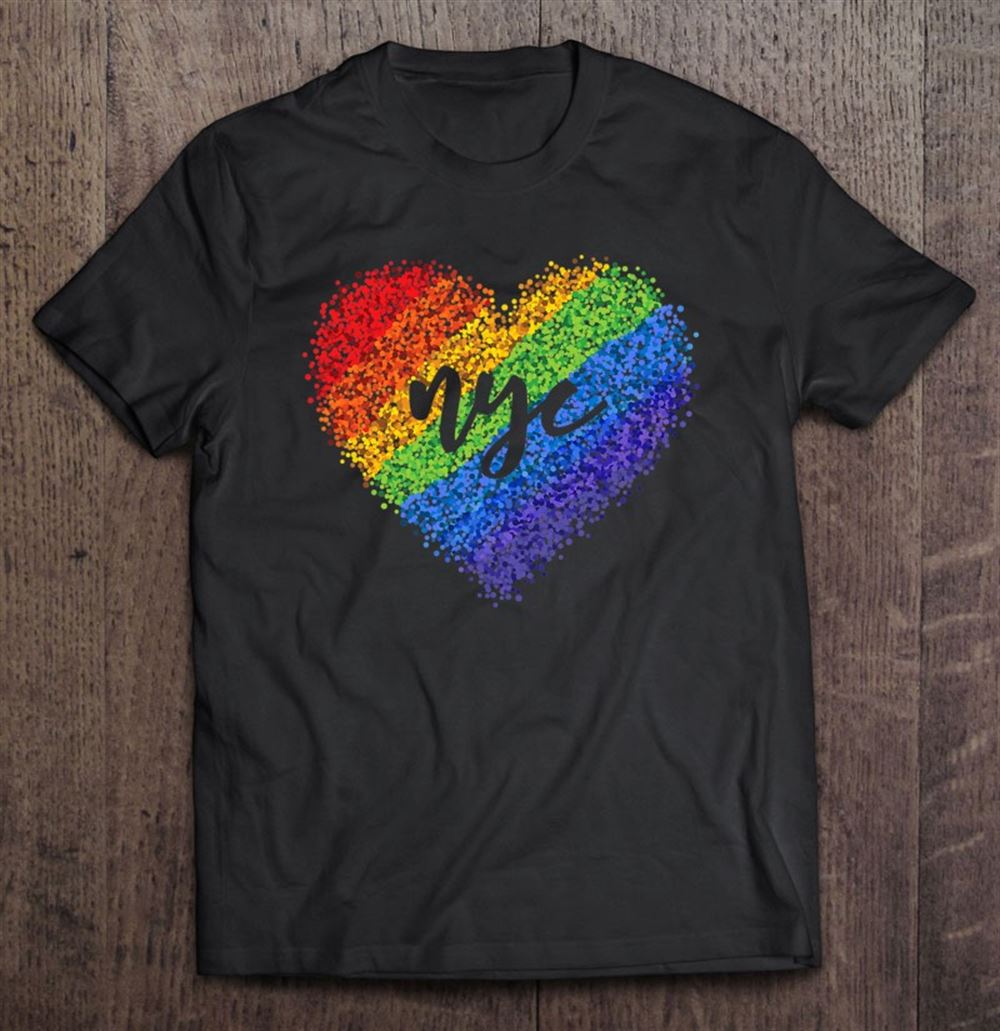 Happy Gay Pride Nyc Lgbtq Tee Shirts Lesbian Gay Bi Trans 