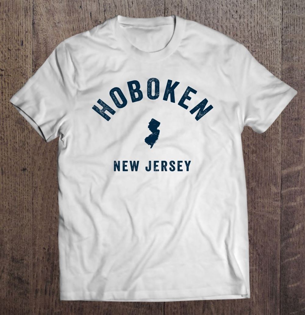 Gifts Hoboken New Jersey Nj Vintage 70s Sports Design Navy Print 