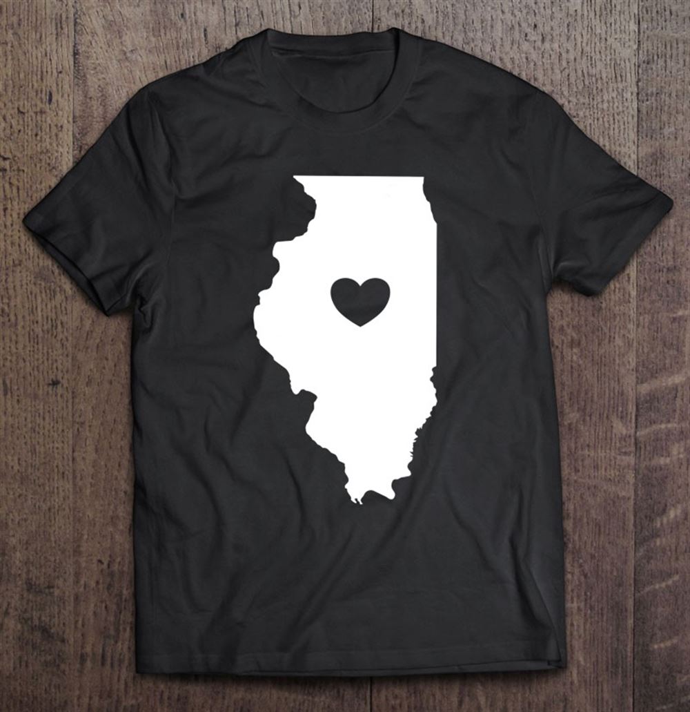 Limited Editon Illinois Heart State Map Silhouette 