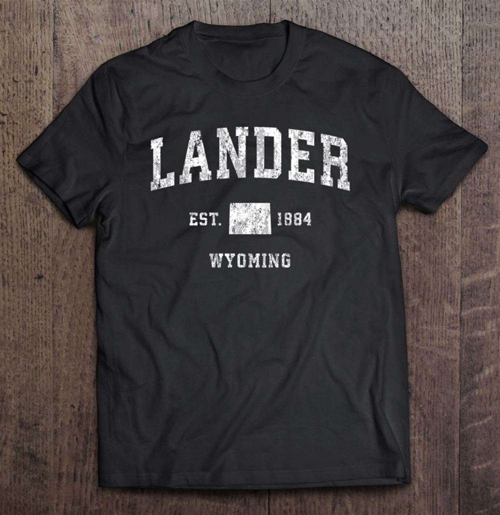 Amazing Lander Wyoming Wy Vintage Athletic Sports Design 