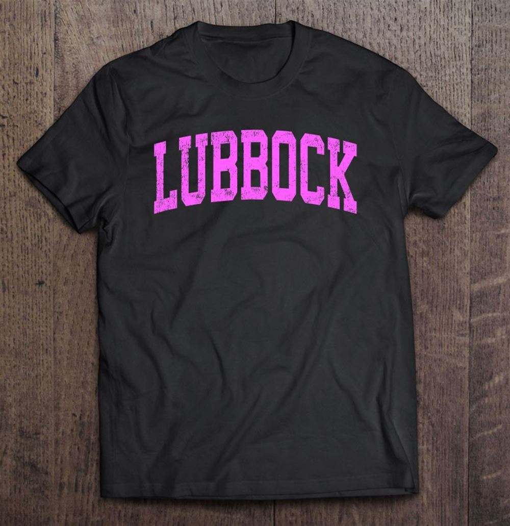 Awesome Lubbock Texas Tx Vintage Athletic Sports Pink Design 