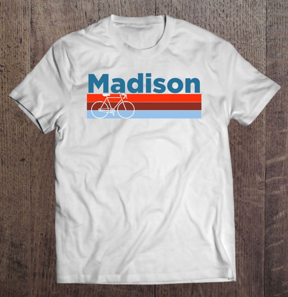 Happy Madison Wisconsin Bicycle Crewneck Madison 