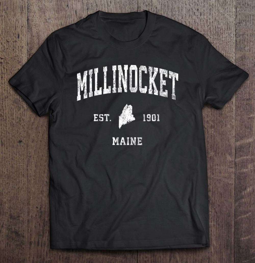 Awesome Millinocket Maine Me Vintage Athletic Sports Design 
