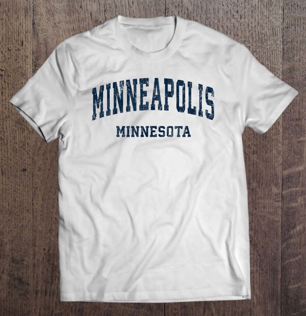 Amazing Minneapolis Minnesota Mn Vintage Varsity Sports Navy Design 