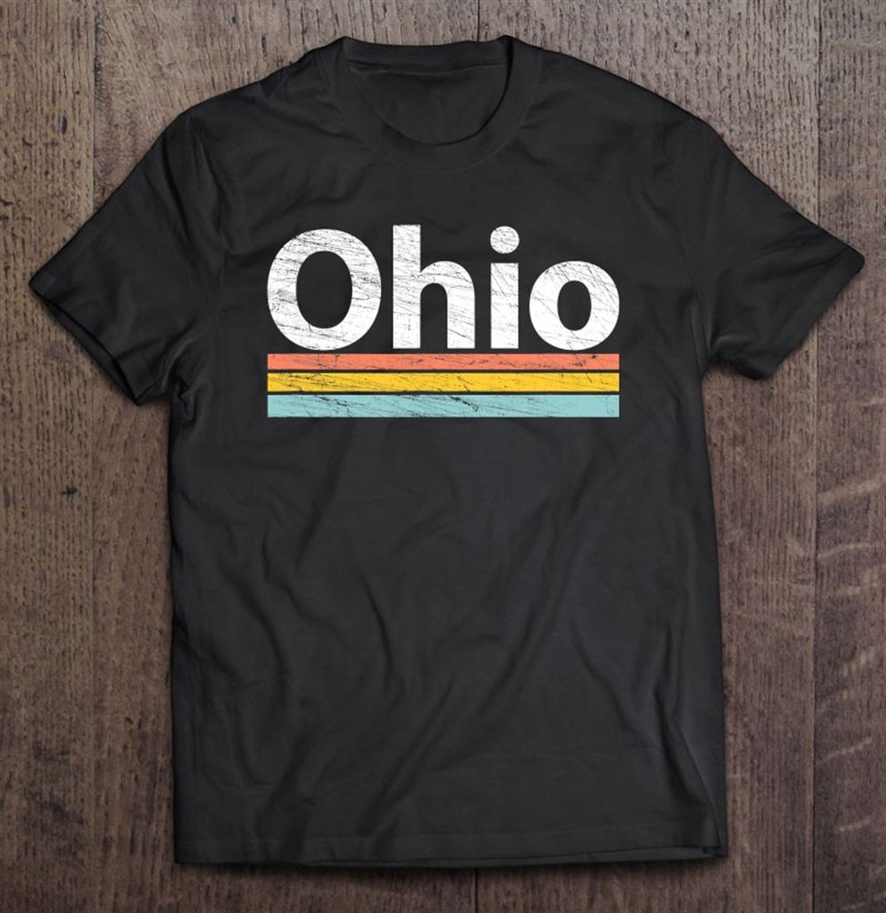 Limited Editon Ohio Oh Vintage Worn Design Retro Stripes Classic 