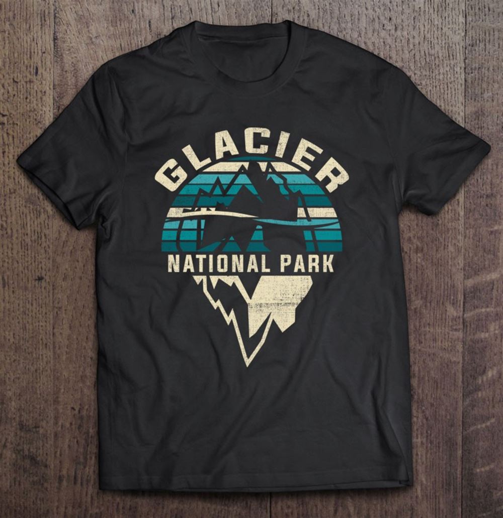 Awesome Retro Vintage National Park Glacier National Park 