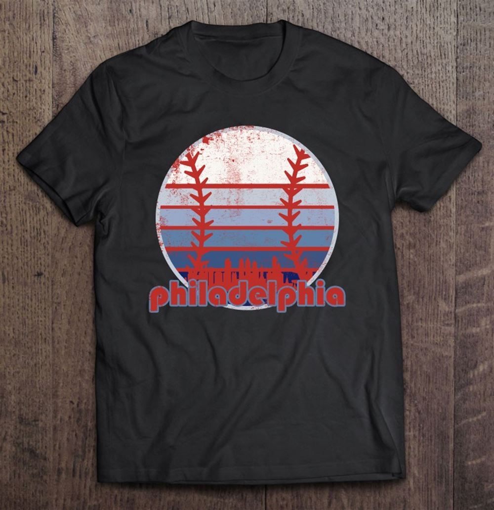 Interesting Retro Vintage Philly Baseball Skyline Cool Philadelphia 