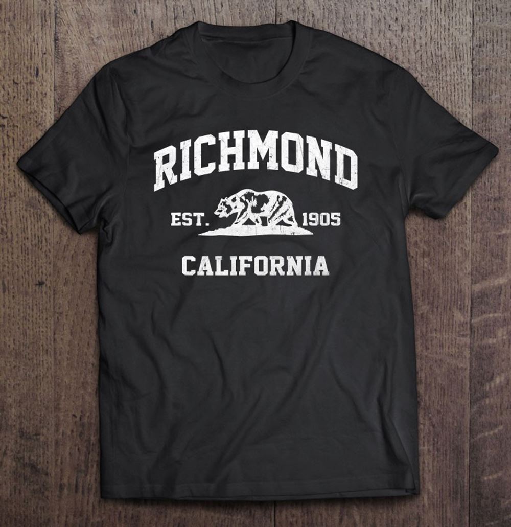 Happy Richmond California Ca Vintage State Athletic Style 