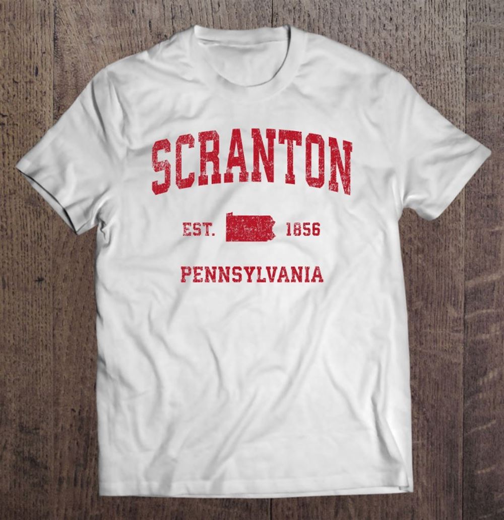 Amazing Scranton Pennsylvania Pa Vintage Sports Design Red Print 