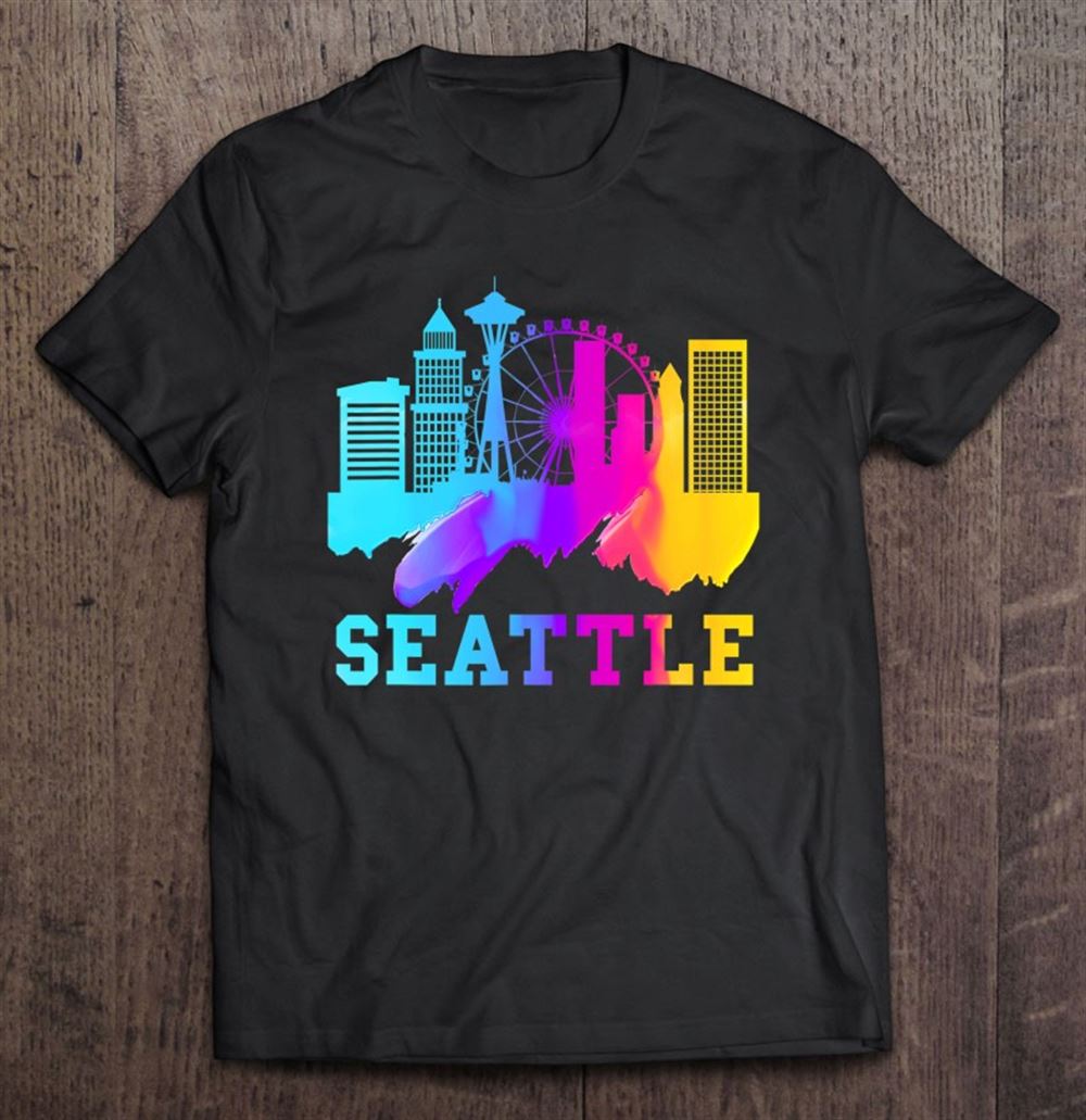 High Quality Seattle Washington Skyline Watercolor Souvenir Gift Seattle 
