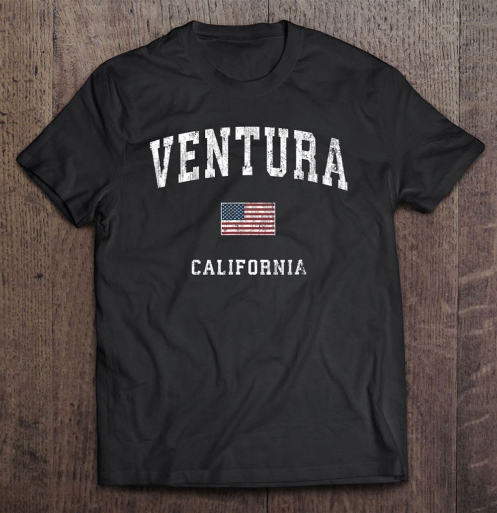 Best Ventura California Ca Vintage American Flag Sports Design 