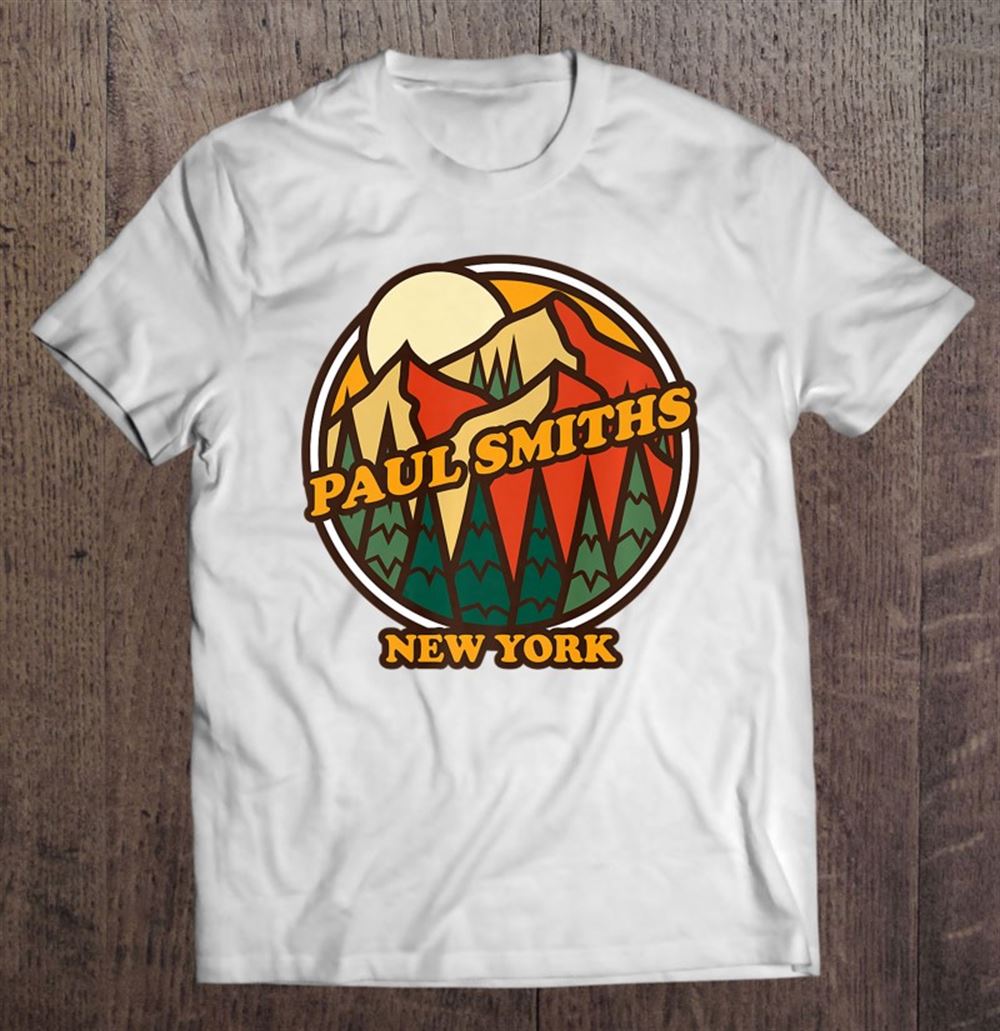 Interesting Vintage Paul Smiths New York Mountain Hiking Souvenir Print Premium 