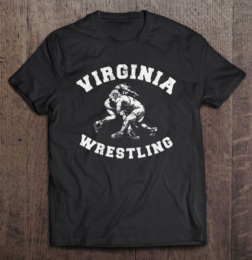 Limited Editon Virginia Wrestling 80s Distressed Retro Freestyle Wrestlers 