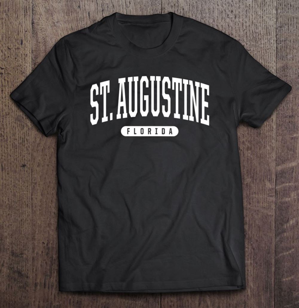 Gifts Womens College Style St Augustine Florida Souvenir Gift V-neck 