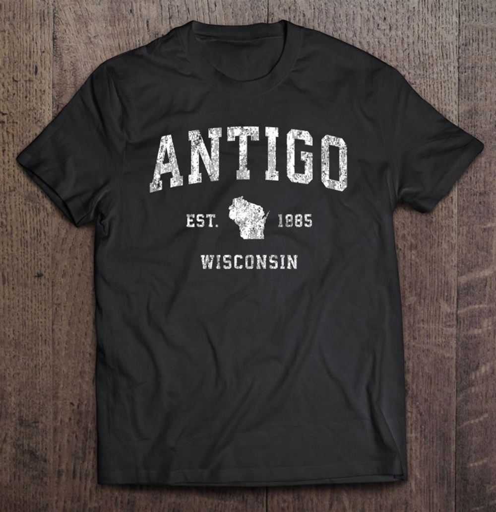 Happy Antigo Wisconsin Wi Vintage Athletic Sports Design 