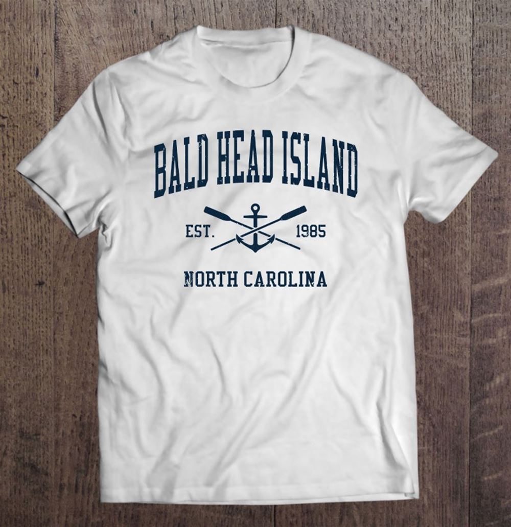 Interesting Bald Head Island Nc Vintage Navy Crossed Oars Boat Anchor Pullover 