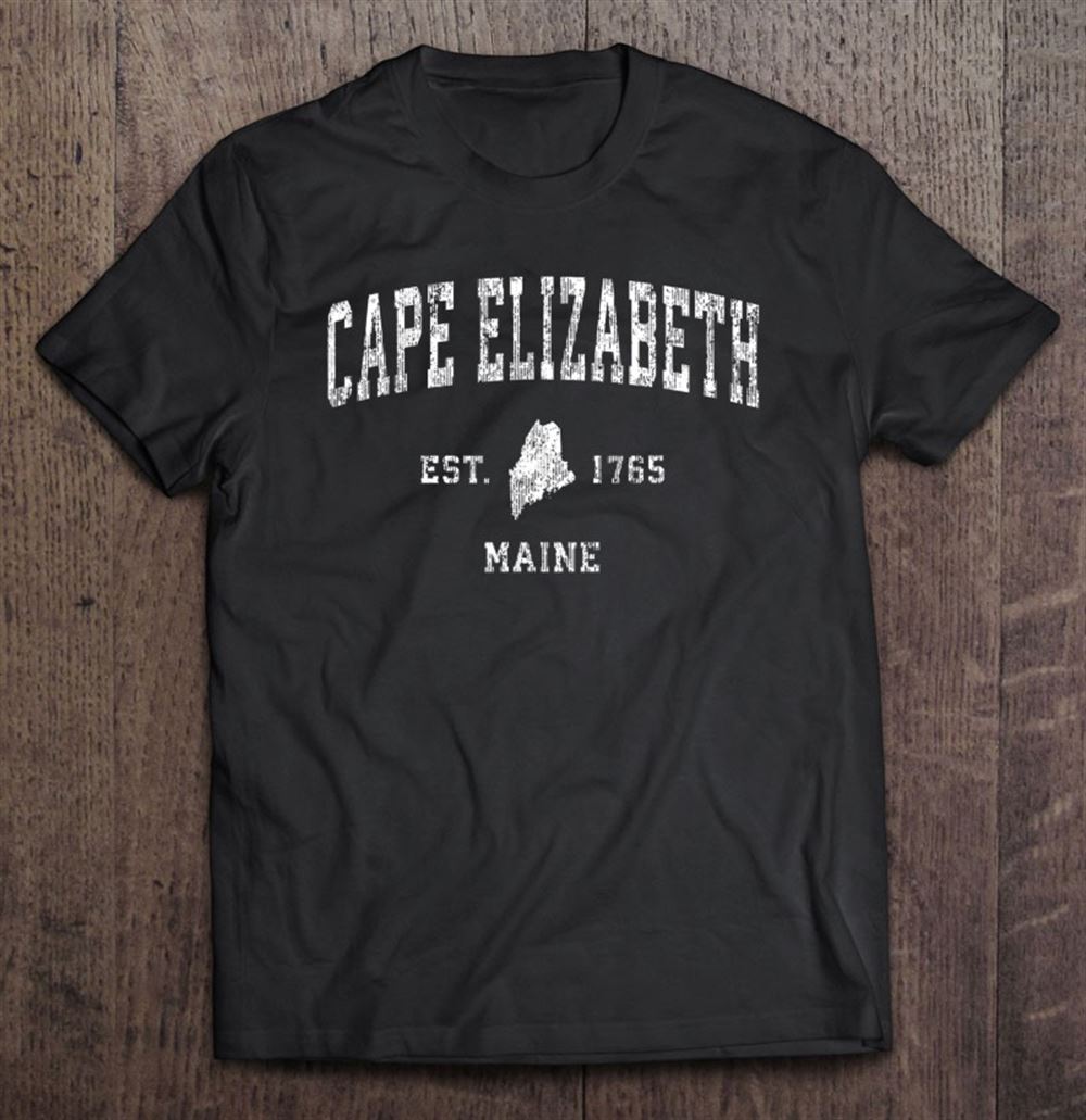 Gifts Cape Elizabeth Maine Me Vintage Athletic Sports Design 