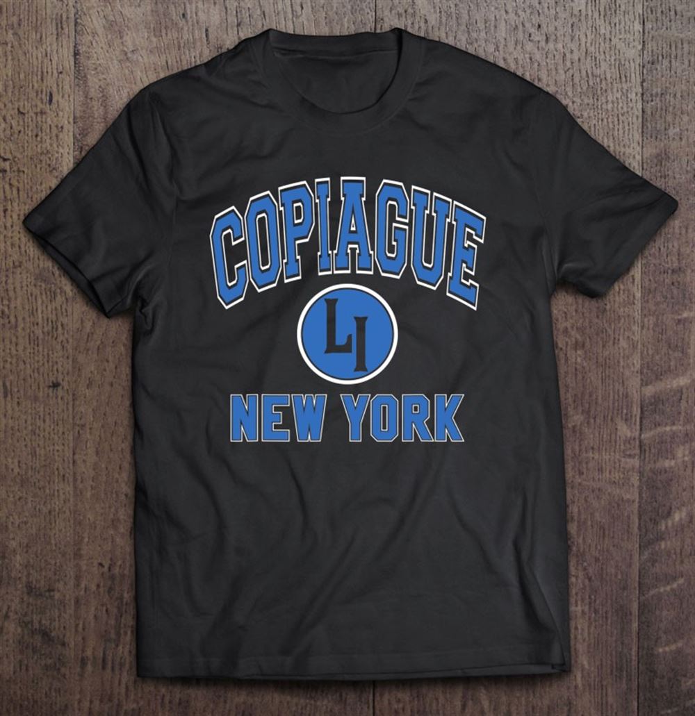 Amazing Copiague New York Li Ny Varsity Style Blue Print 