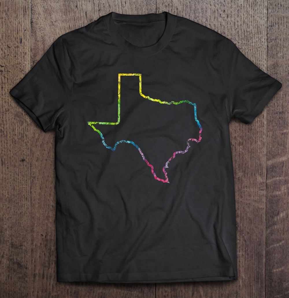 Special Distressed Texas Tie Dye Outline 