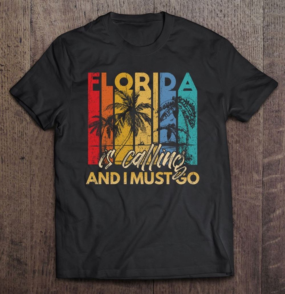 Gifts Florida Is Calling And I Must Go Summer Retro Beach Vacation Pullover 