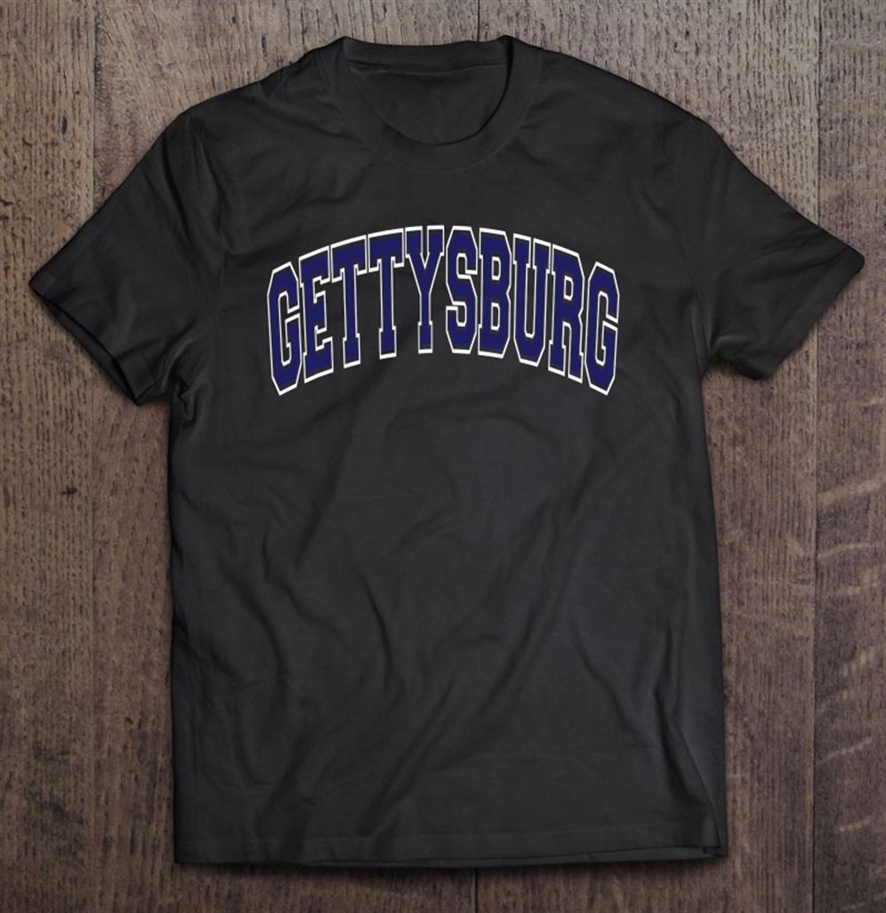 Promotions Gettysburg Pennsylvania Pa Varsity Style Navy Blue Text 