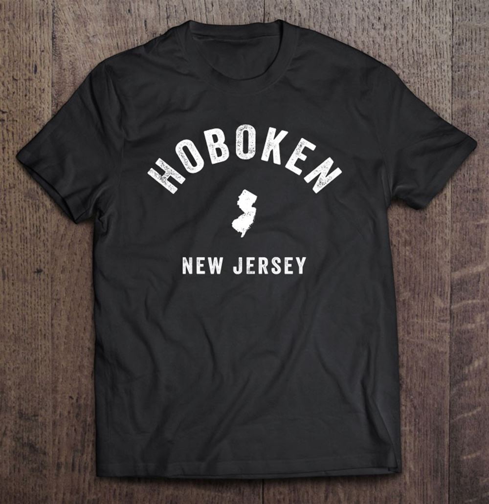 Attractive Hoboken New Jersey Nj Vintage 70s Athletic Sports Design 