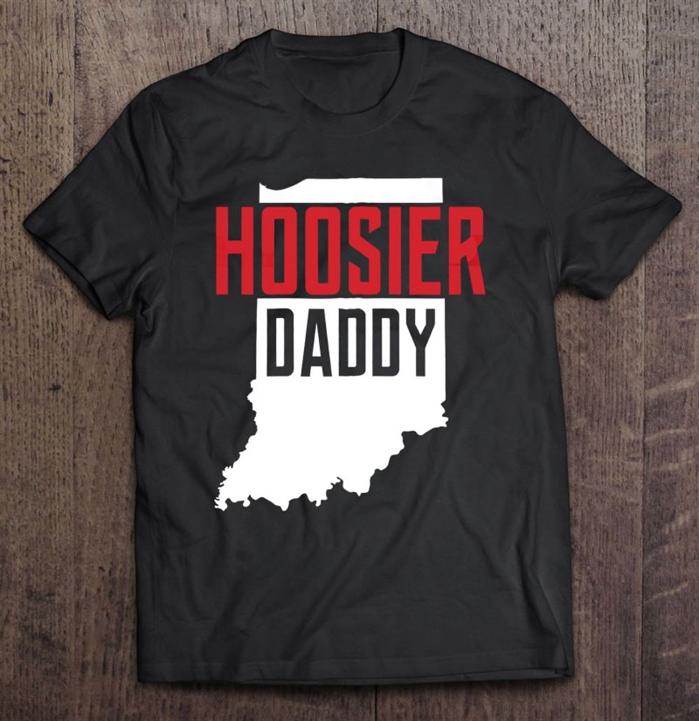 Great Hoosier Daddy Indiana State Map Gift Zip 