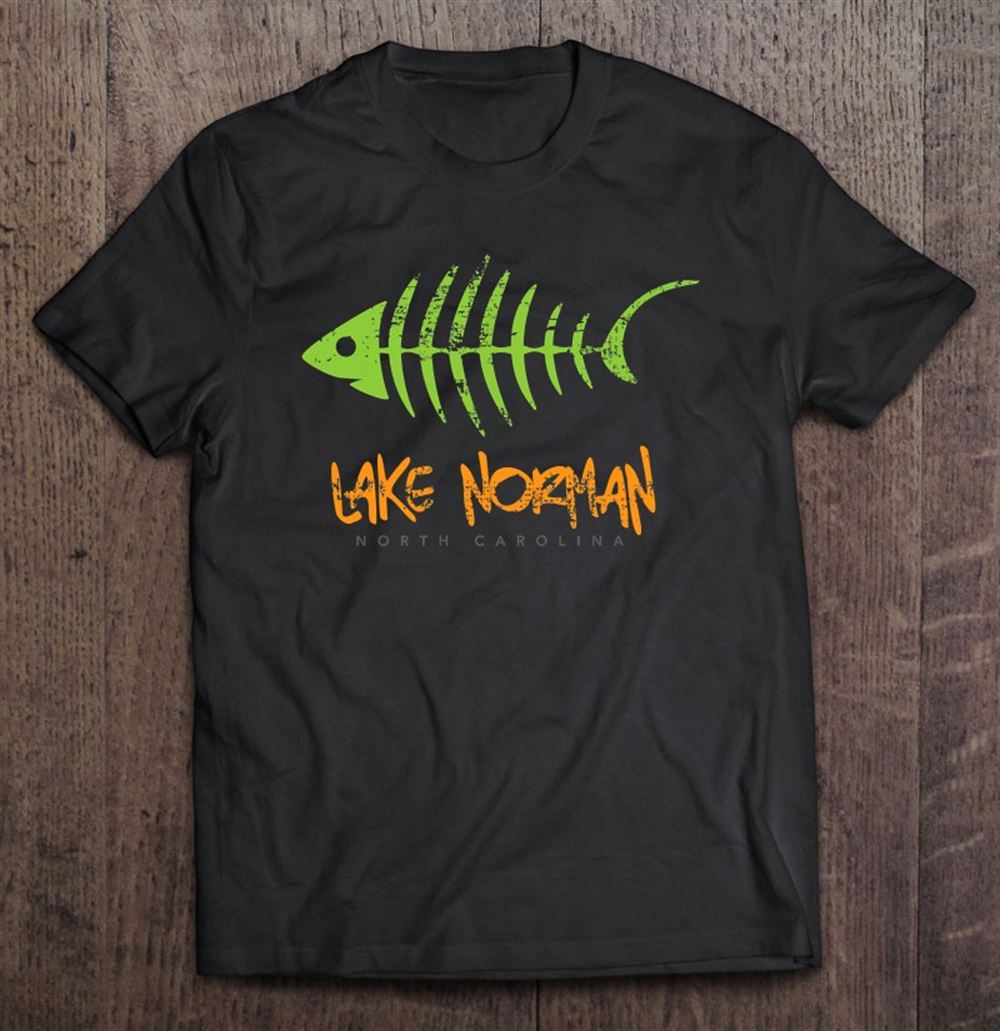 Special Lake Norman Fishing Shirt Fishbone Gift Distressed Vintage 