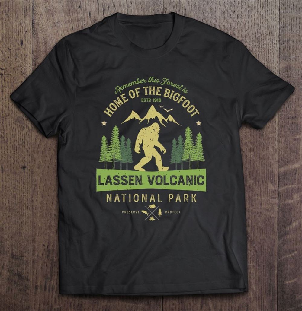 Attractive Lassen Volcanic National Park California Bigfoot Tee 