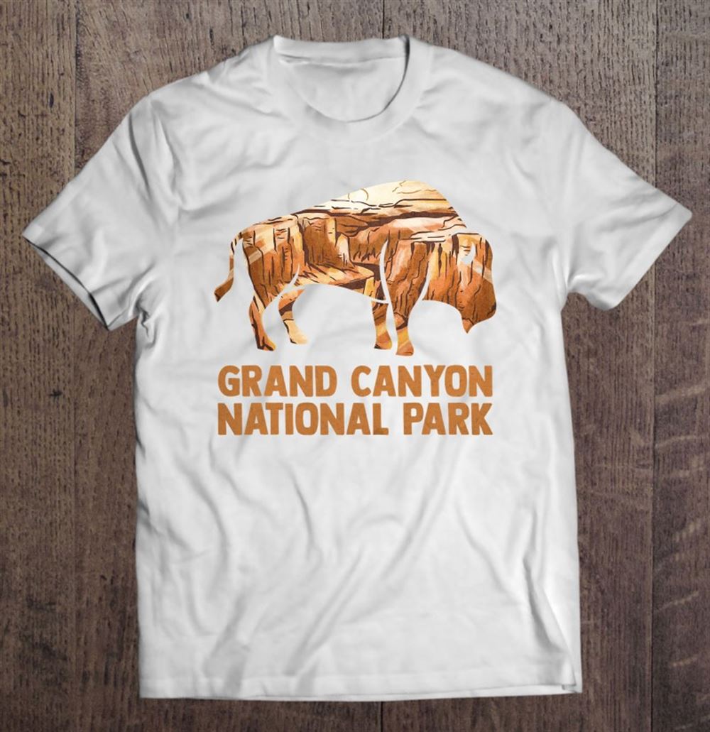 Awesome National Park Conservation Grand Canyon National Park Bison Silhouette 