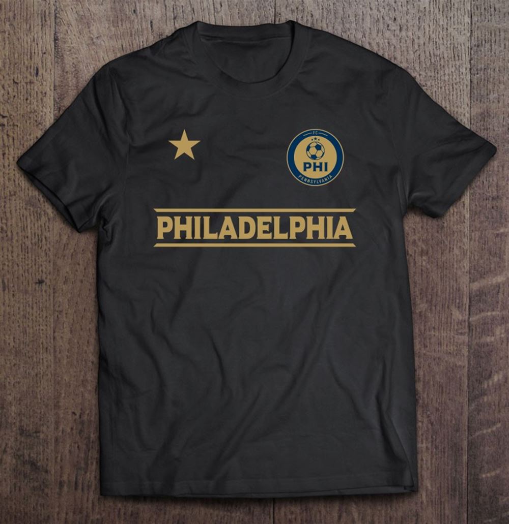Great Philadelphia Soccer Jersey Original Fan Design Gold Badge 