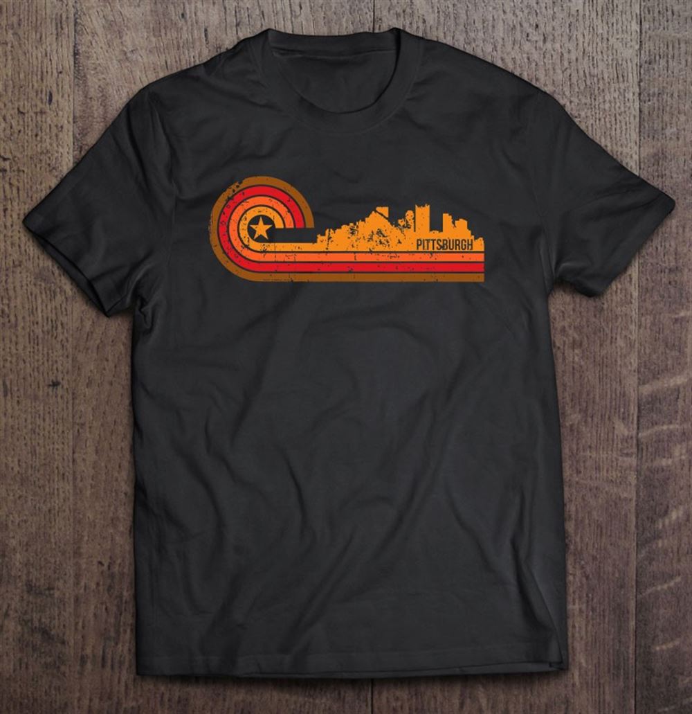 Limited Editon Retro Pittsburgh Cityscape Pittsburgh Pa Skyline 