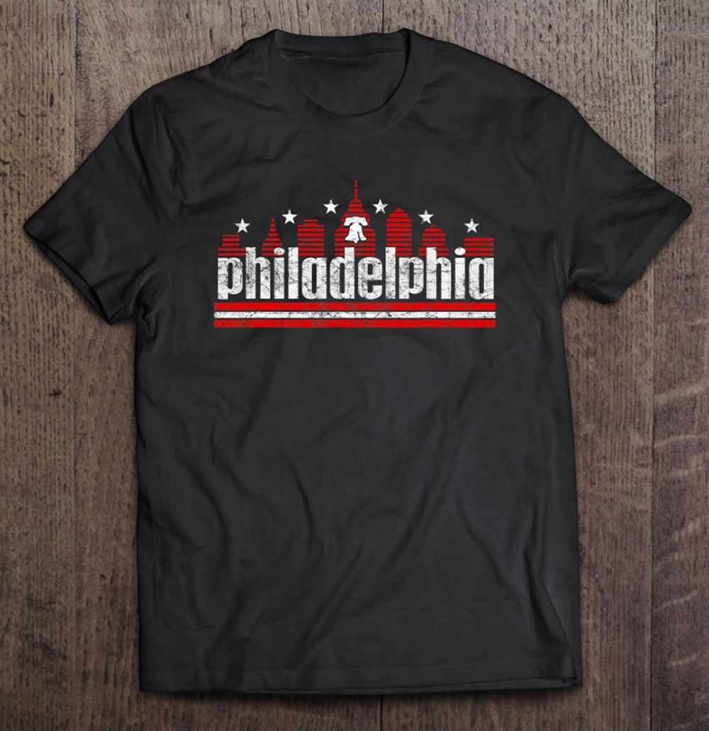 Amazing Retro Vintage Philly Philadelphia Skyline Throwback 