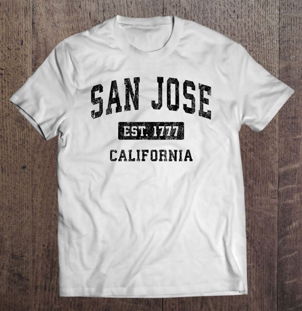 Attractive San Jose California Ca Vintage Sports Design Black Design 