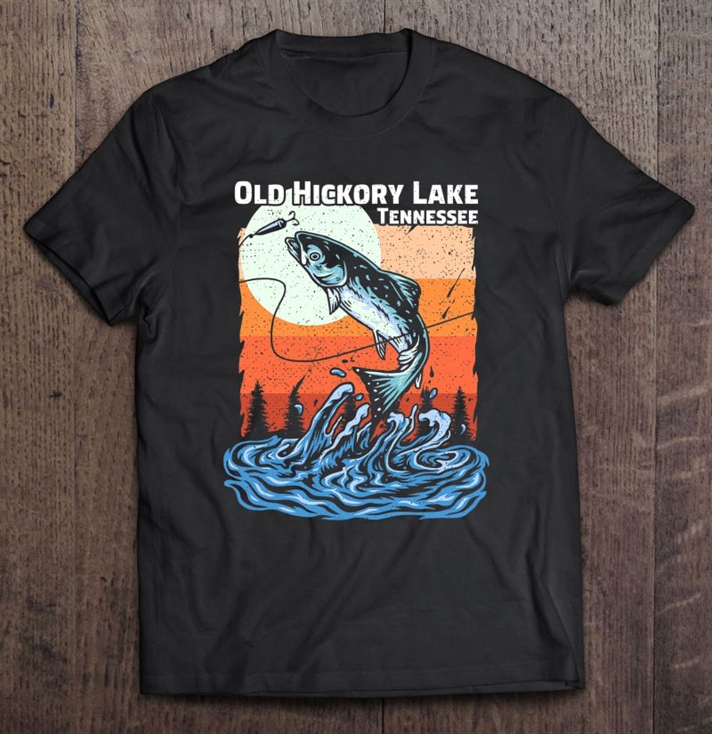 Limited Editon Summer Fishing Retro Sunset Tennessee Old Hickory Lake 