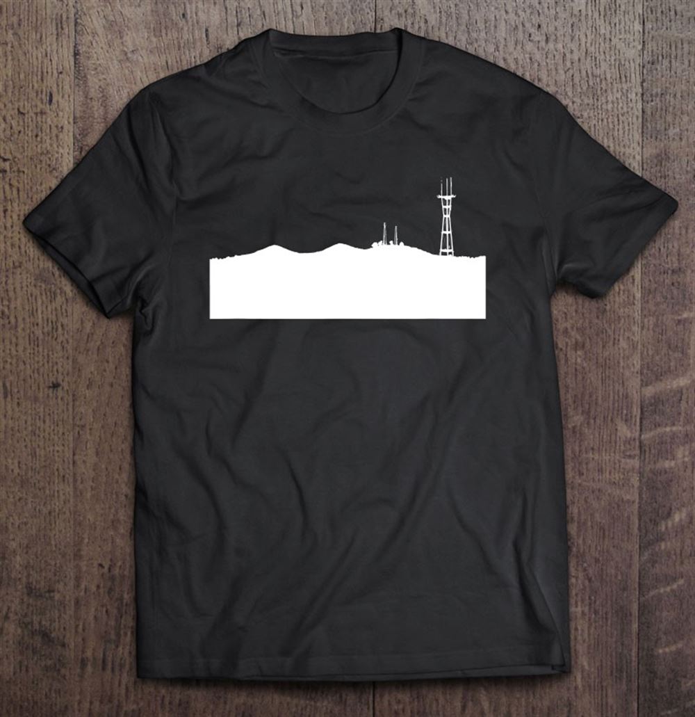 Gifts Twin Peaks And Sutro Tower Silhouette White Design 