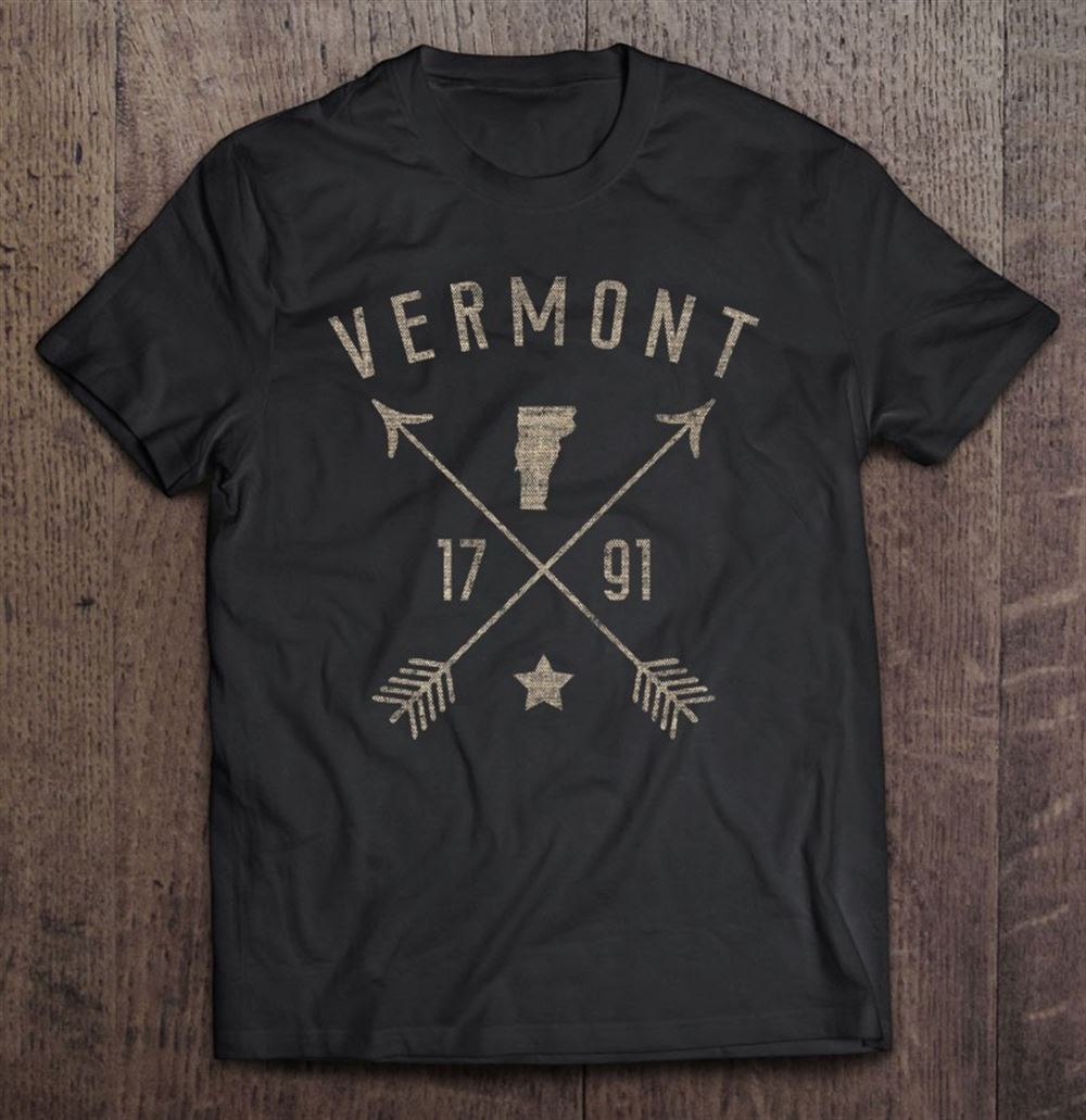 Awesome Vermont Vintage State Outline Boho Arrows 