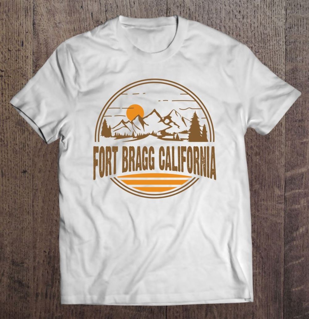 Limited Editon Vintage Fort Bragg California Mountain Hiking Souvenir Print Pullover 