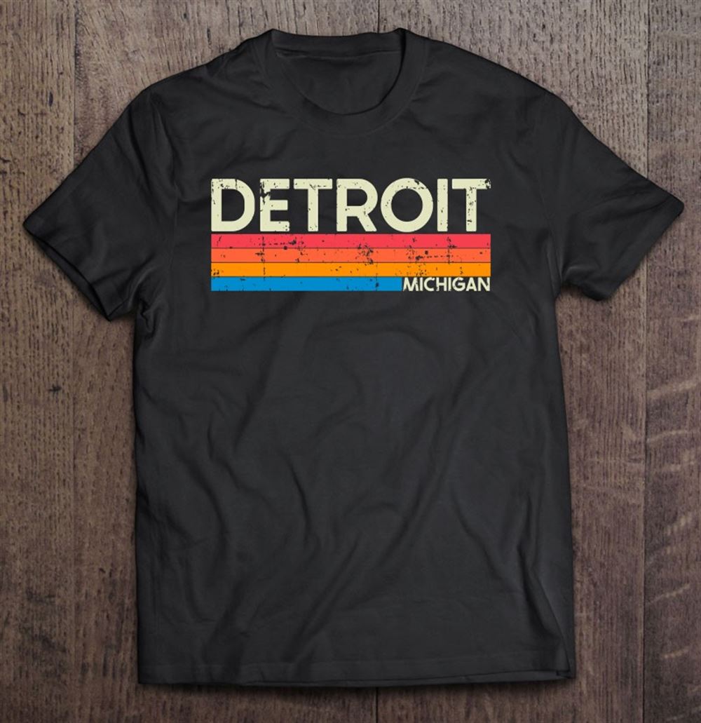 Limited Editon Vintage Retro Detroit Michigan Distressed 