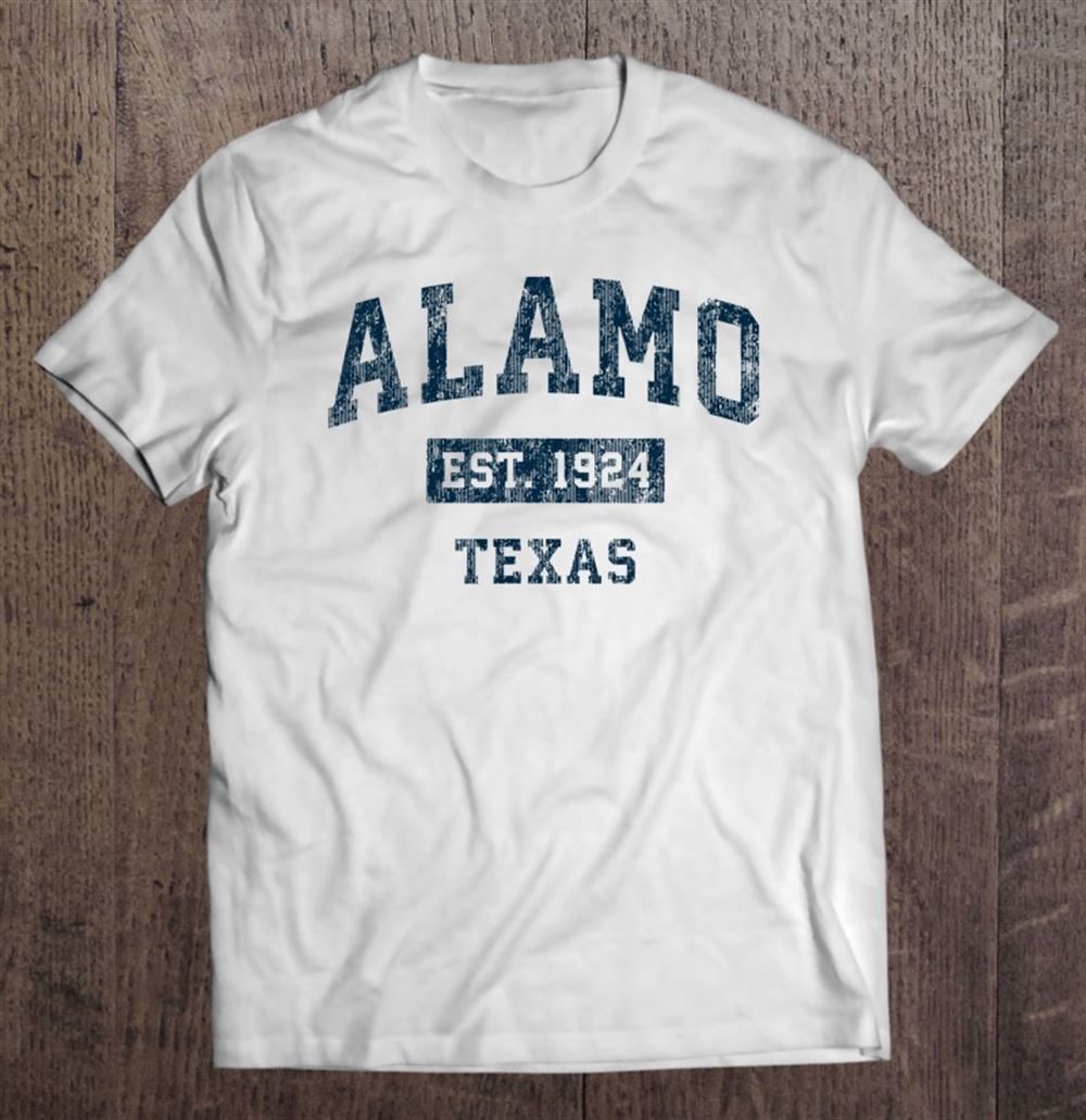 Awesome Alamo Texas Tx Vintage Sports Design Navy Print 