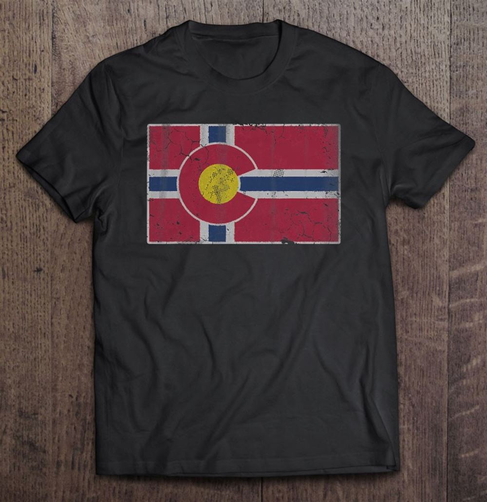 Happy Colorado Norwegian American Norge Norway Flag Gift 