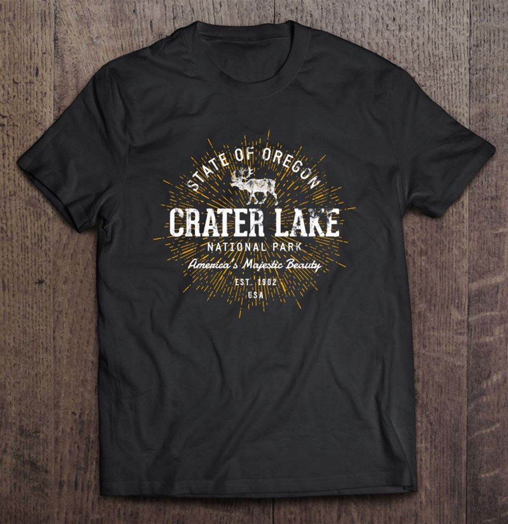 Interesting Crater Lake Vintage Retro Crater Lake National Park 