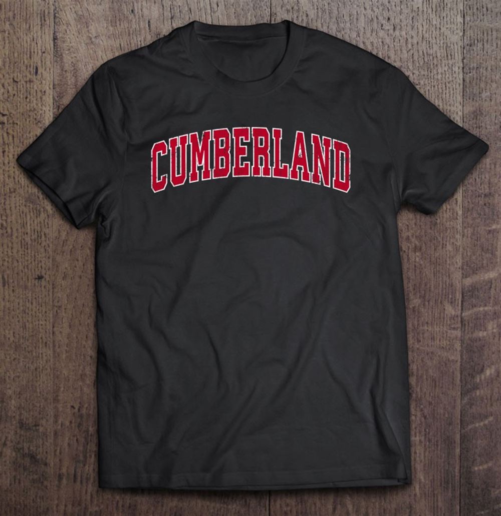 Great Cumberland Maryland Md Vintage Sports Design Red Design 