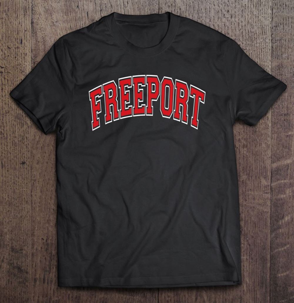 Promotions Freeport Ny Varsity Style Red Text 